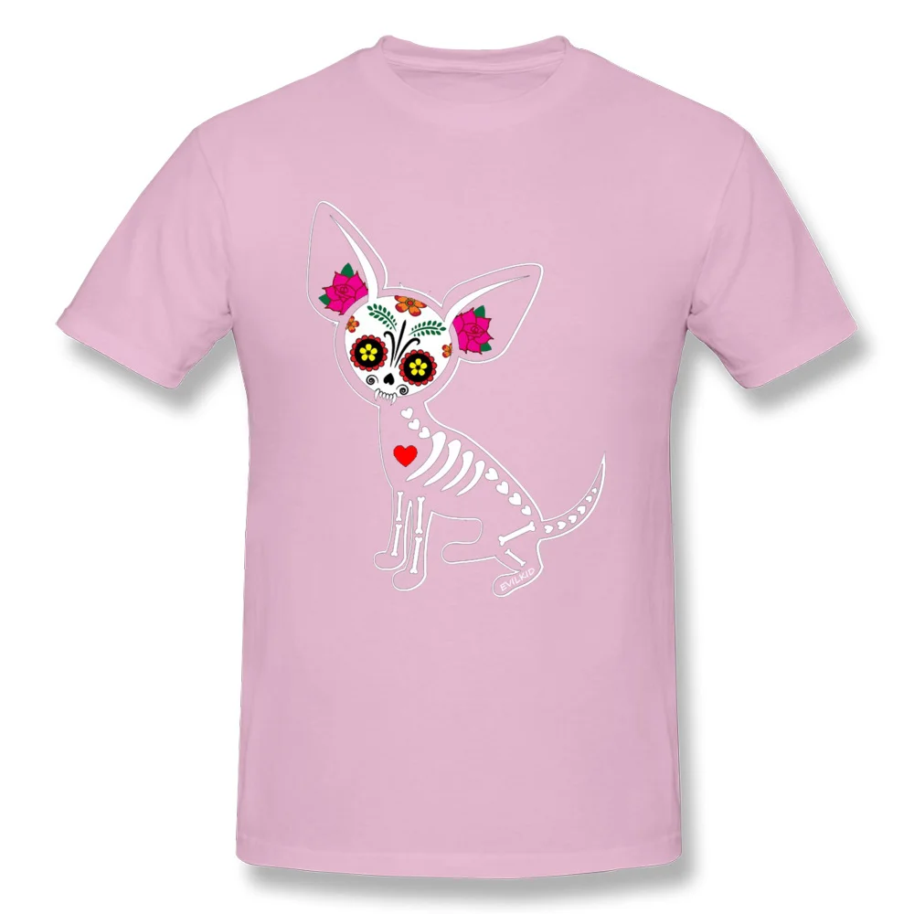 

Hairless Chihuahua Muerta Skeleton Dog Tshirt Black The Day of the Dead Easter Day Funny T Shirt For Men Skull