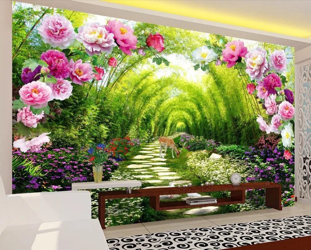 High quality 3d landscape wallpaper for living room bedroom custom bamboo walls | Обустройство дома