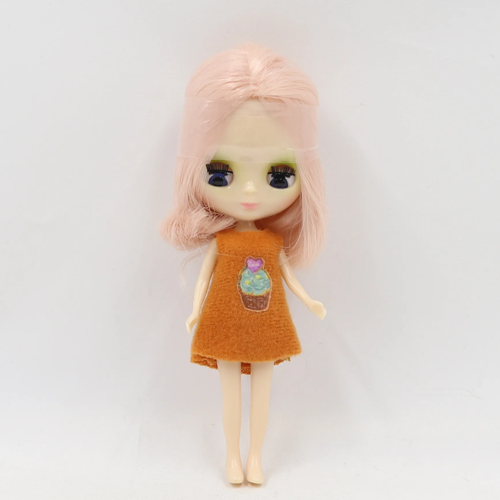 Фабрика blyth мини-кукла 10 см BJD нормальная кукла тела, случайное платье