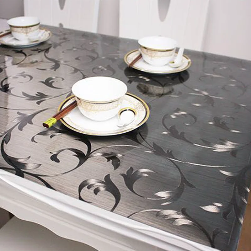 Скатерть из мягкого ПВХ стекла водонепроницаемая и маслостойкая 1 мм | Дом сад