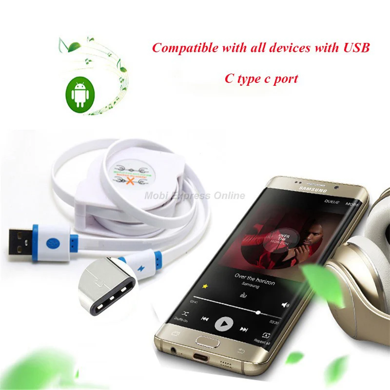 Выдвижной USB кабель типа C для Xiaomi Redmi Mi5/Mi5s/Plus/Mi/A1/Max 2 зарядное устройство
