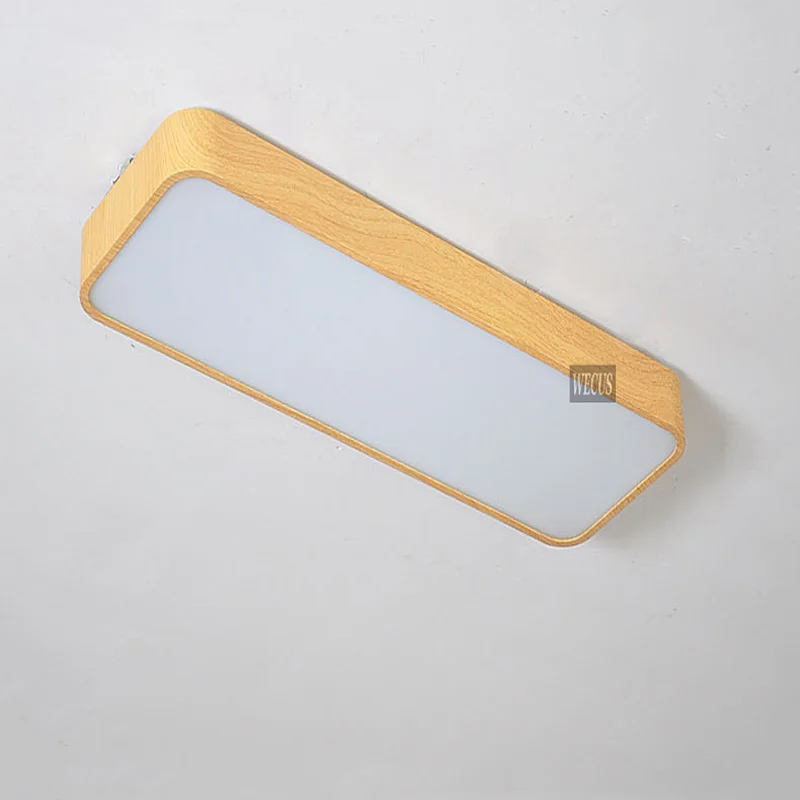 Прямоугольный потолочный светильник s деревянный цвет (лакированный)