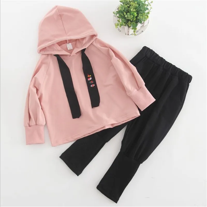 Детская Костюмы 2018 одежда на осень-зиму для девочек лента вышивка 2 предмета в