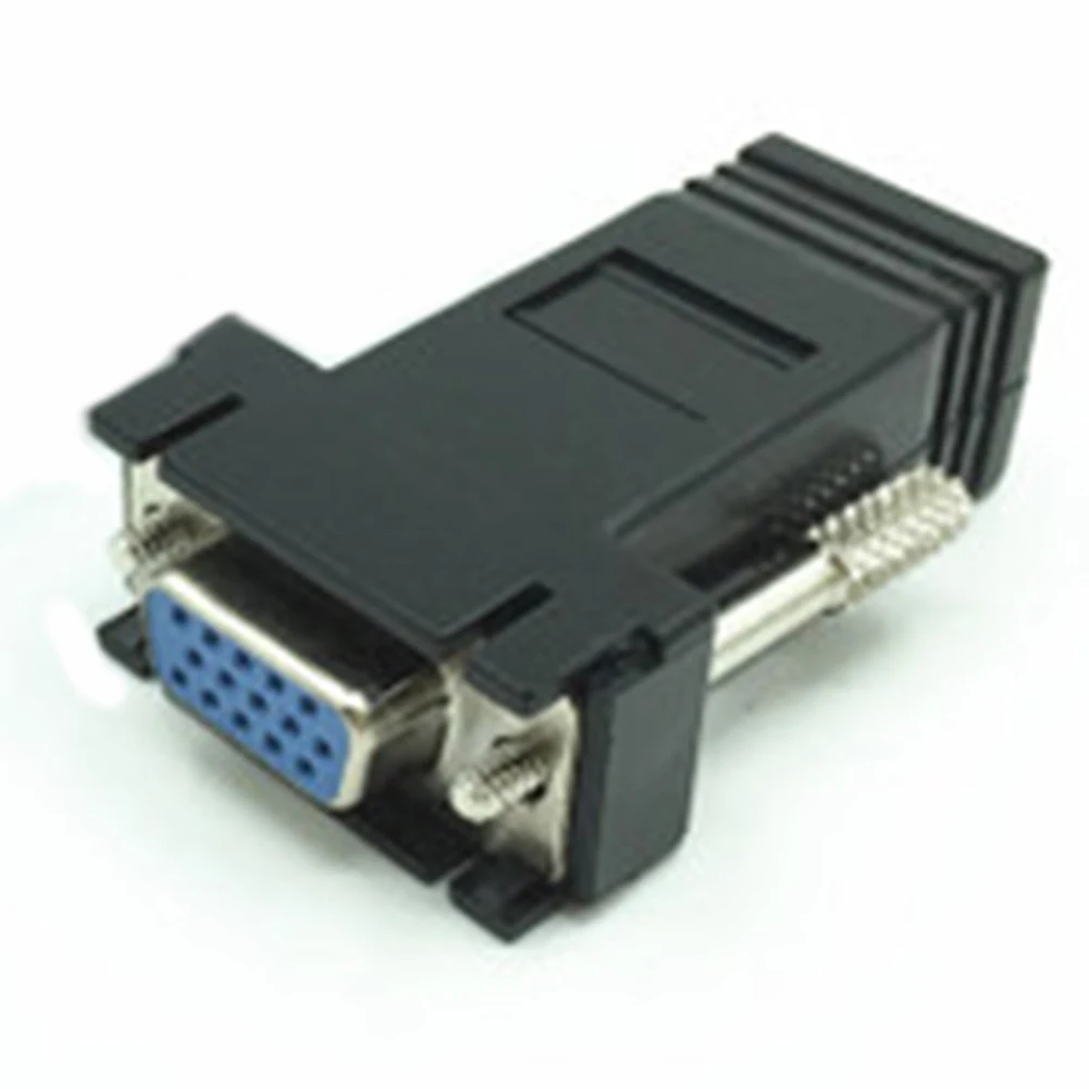 1Pcs Extender VGA Male/Female to LAN CAT5 CAT6 RJ45 Network Cable Adapter | Электроника