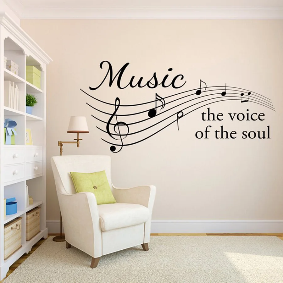 Музыкальная Наклейка на стену виниловые наклейки стены с надписью the voice of soul