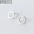 Серьги-кольца женские RYOUCUTE, серебряные, свадебные, эффектные, 100%