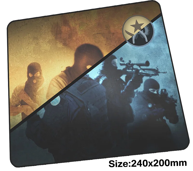 Cs go коврик для мыши геймер 240x200 мм notbook великолепный игровой большой мультяшный ПК