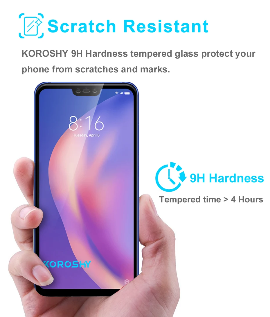 Ультратонкое закаленное стекло для Xiaomi Mi 8 Lite Mi8 9H | Мобильные телефоны и