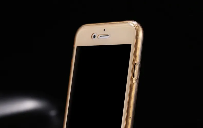 I6/6 S плюс Смарт Сенсорный экран чувствительность, не открывая чехол для Apple iPhone 6 6 S/6 Plus/6 S Plus 360 градусов мягкий прозрачный чехол для телефона с крышкой