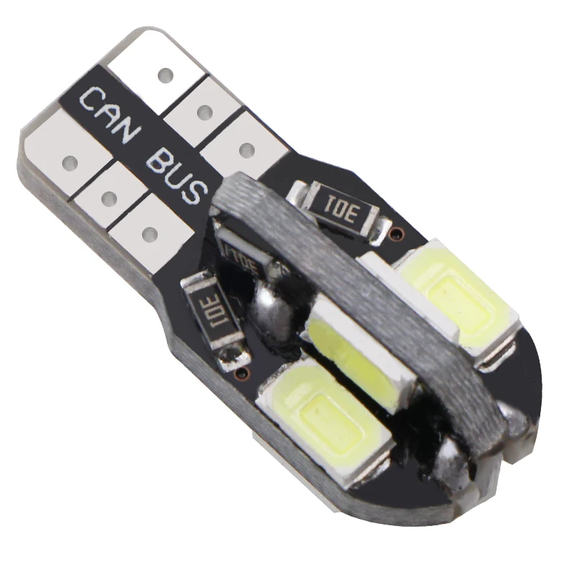 1 шт., автомобильный бочонок светодиодный T10 8SMD 2825 W5W 5630 5730 светодиодный Автомобиль светильник Canbus НЕ OBC ERROR Авто Клин лампа парковочная лампа для чтения лампы 12V белого цвета