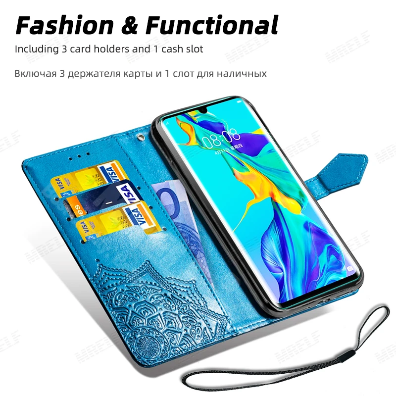 Чехол-Кошелек для Huawei Nova 3 3i чехол Mate 20 Pro 10 Lite кожаный Filp Honor 9 P20 | Мобильные