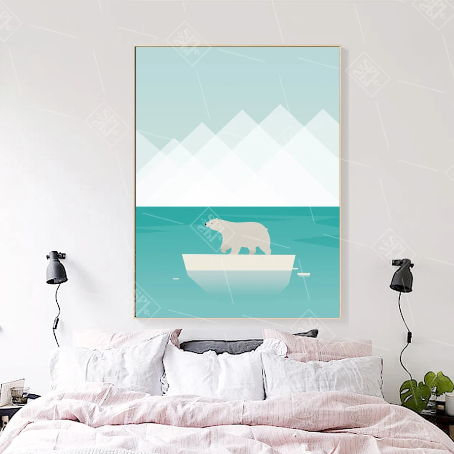 Moon Planet абстрактная настенная живопись холст скандинавские постеры и принты