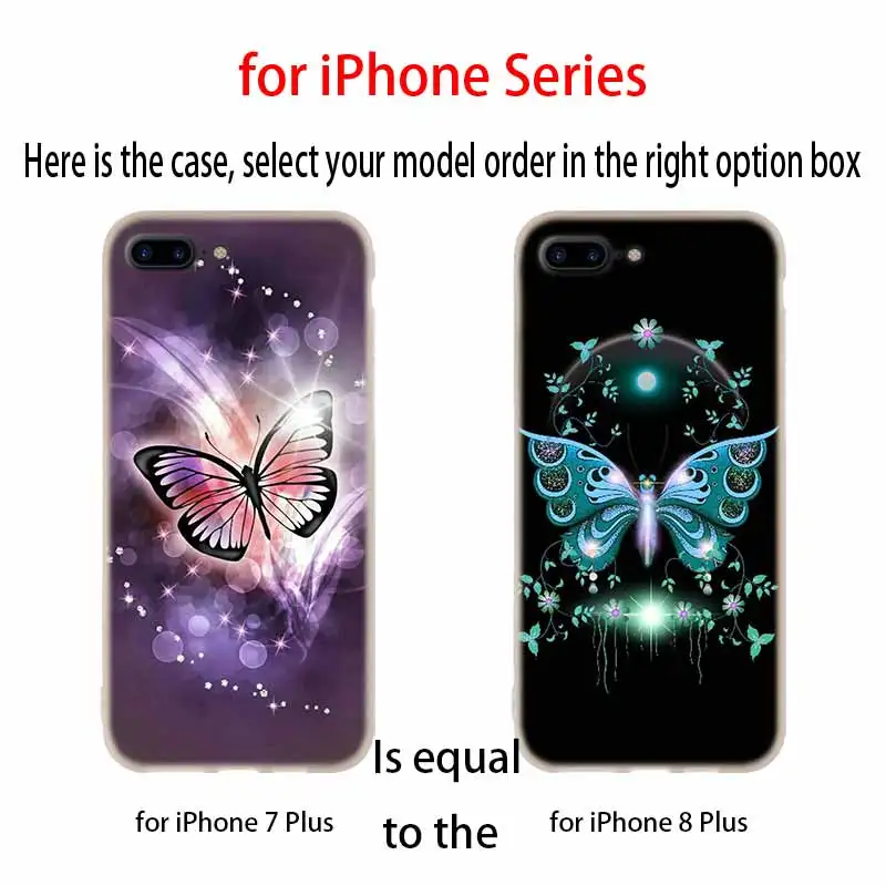 Силиконовый мягкий чехол с синей бабочкой для iPhone 12 11 Pro X XS Max XR 8 7 6 Plus 5s SE 2020 S 1 Etui |