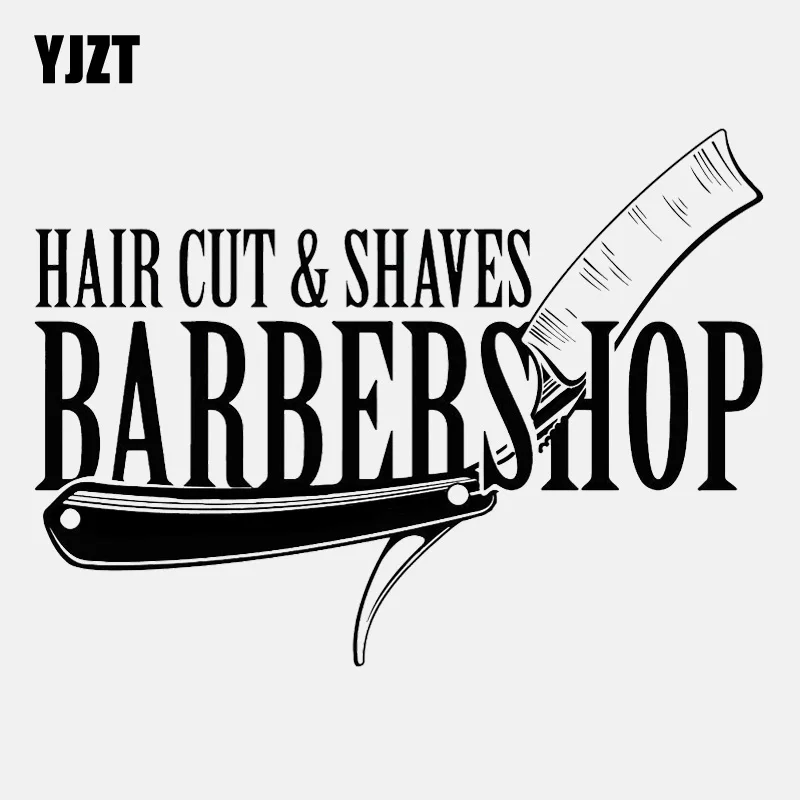

YJZT 17,2 см * 12,7 см Парикмахерская Машинка для стрижки волос виниловая Высококачественная Автомобильная наклейка