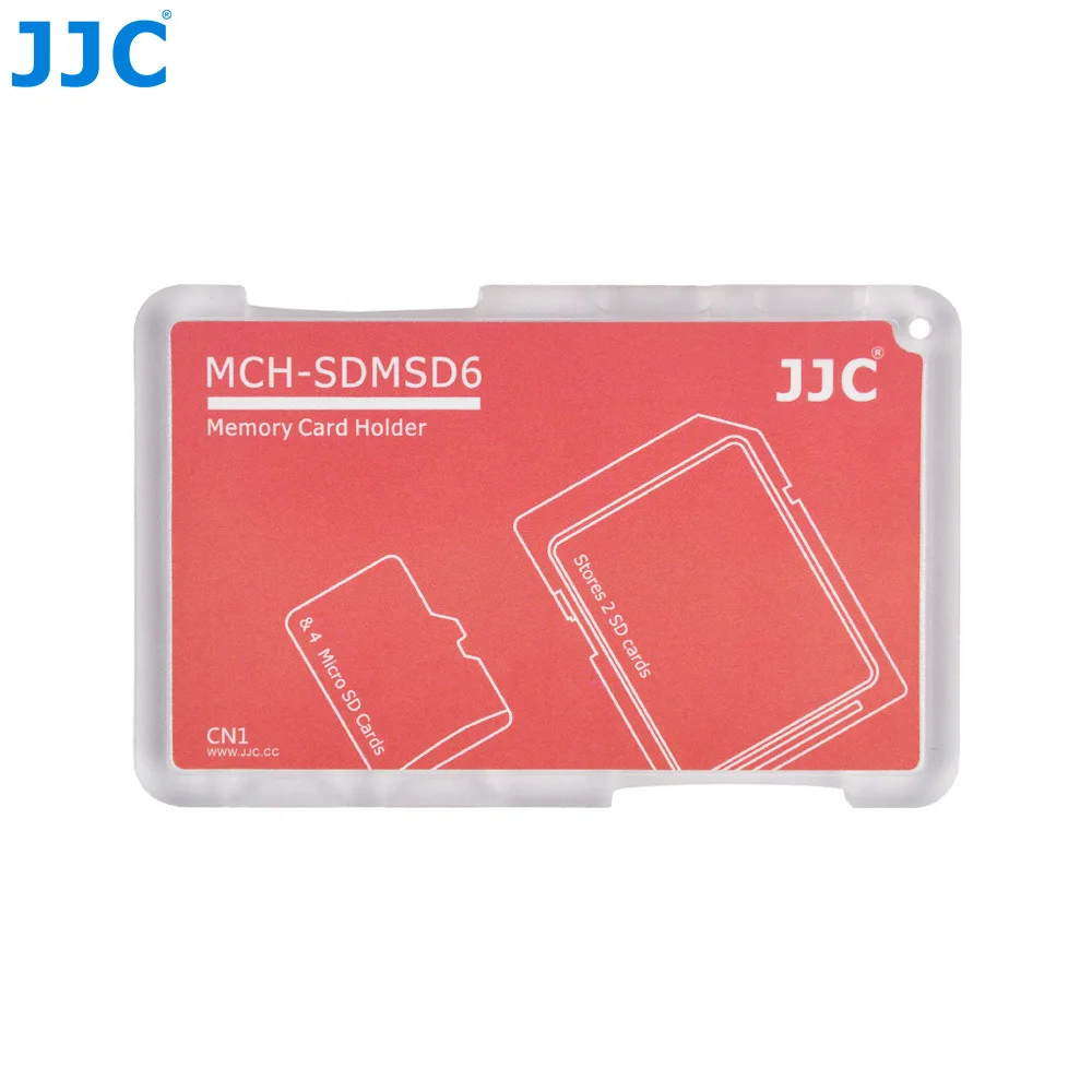 2 SD 4 MSD RED JJC держатели карт памяти Ручка коробка для хранения Кредитная карта размер для SD/Micro SD/TF карты - Цвет: 2 SD 4 MSD RED