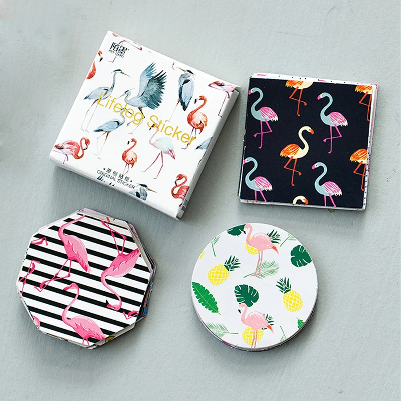 

45 pcs/pack Cute Flamingo Mini Paper Sticker Decoration DIY Album Diary Scrapbooking Label Sticker Kawaii Stationery Supply