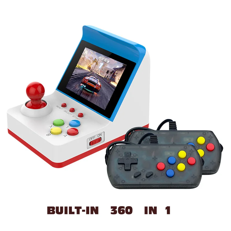 Ретро аркадная игровая консоль ручная игровая машина Встроенный 360 Классическая игра, двойные Проводные Джойстики, Поддержка AV Out и дополнительные