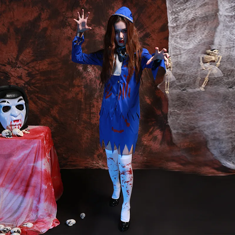 Хэллоуин ужас одежда косплей костюм стюардессы креативный Взрослый вечеринка