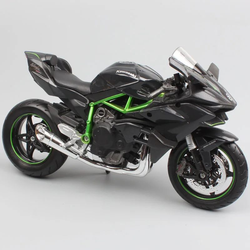 1:12 Масштаб Kawasaki Ninja H2 H2R литье под давлением спортивный велосипед трек гоночный мотоцикл supercharged модели миниатюры велосипед игрушка для ребенка