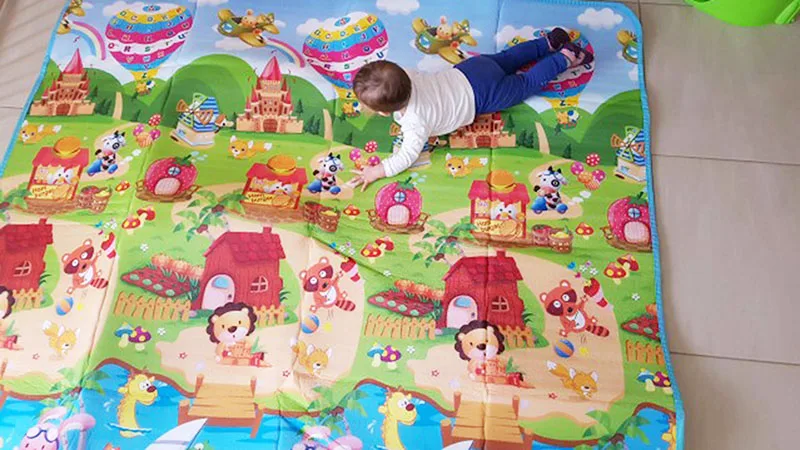 Толстый детский игровой коврик двухсторонний детский коврик 1 см водонепроницаемый детский ковер мягкий пол Eva пена детский коврик для ползания подарок