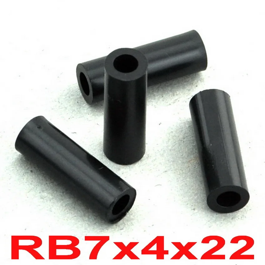 

( 1000 pcs/lot ) 22mm Black Nylon Round Spacer, OD 7mm, ID 4.1mm, for M4 Screws, Plastic.