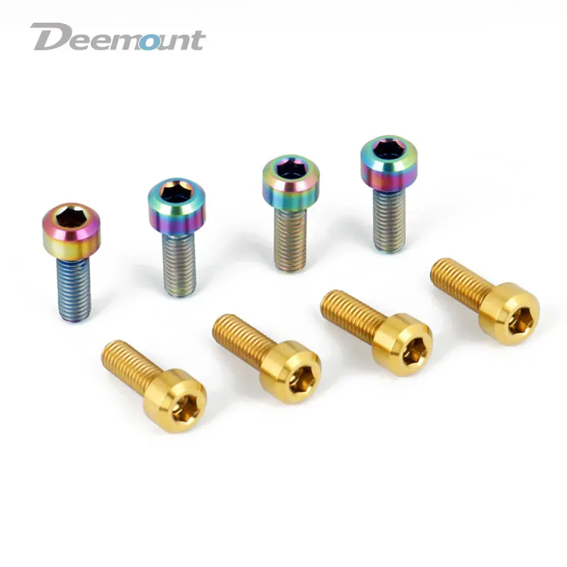 Deemount 2 шт./лот титана TC4 болты m5x14мм Шестигранная головка для велосипеда