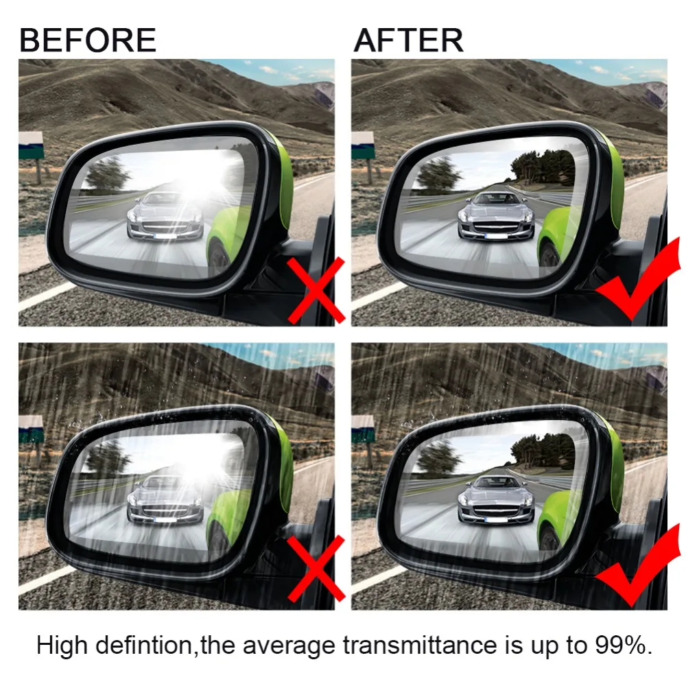 Автомобильная Защитная пленка для зеркала заднего вида непромокаемое