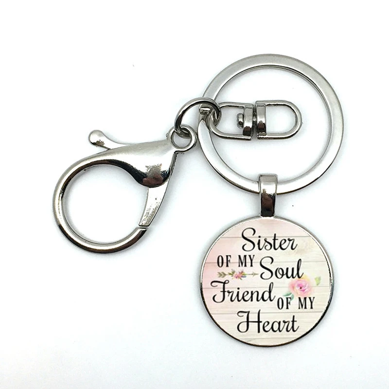 Брелок с надписью SISTER of my Soul FRIEND Heart|Брелоки| |