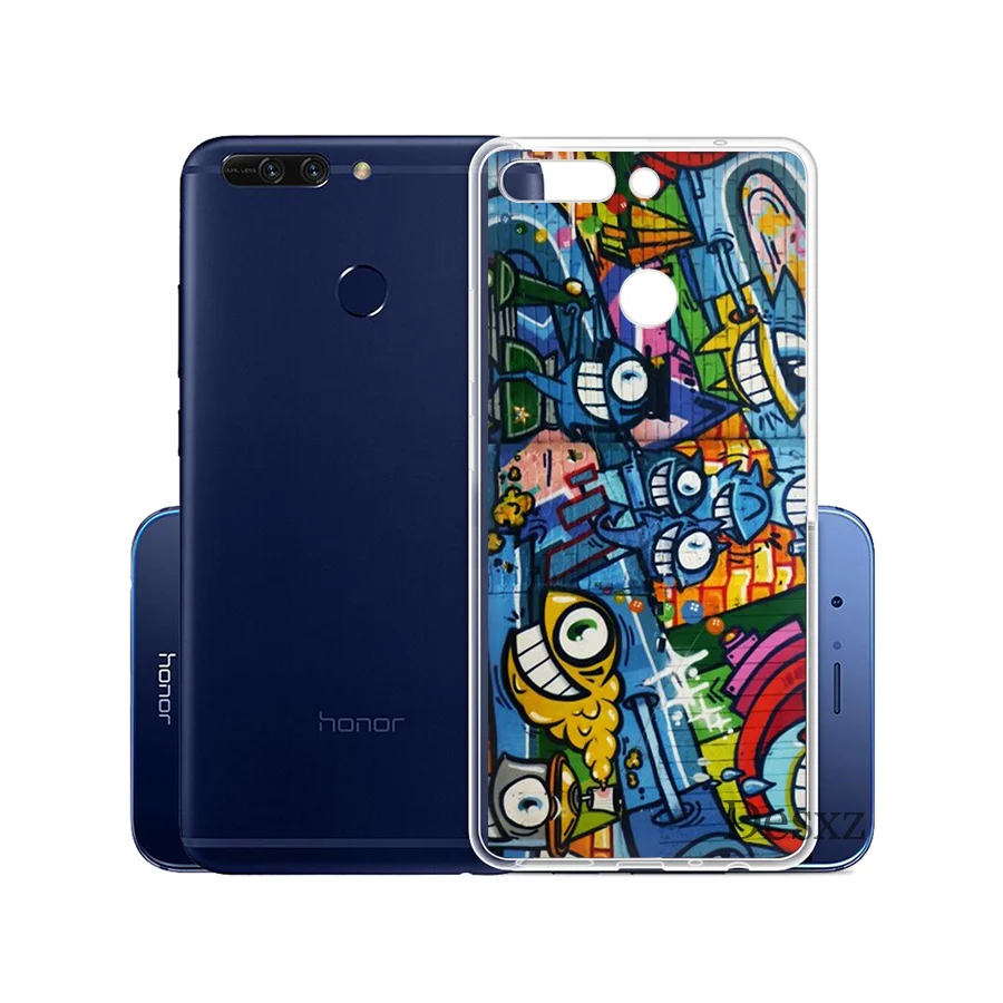 Чехол для телефона с граффити Huawei Honor 6A 7A 7C 6C 7X Pro 8 8X 9 10 Lite Play|Чехлы-накладки| |