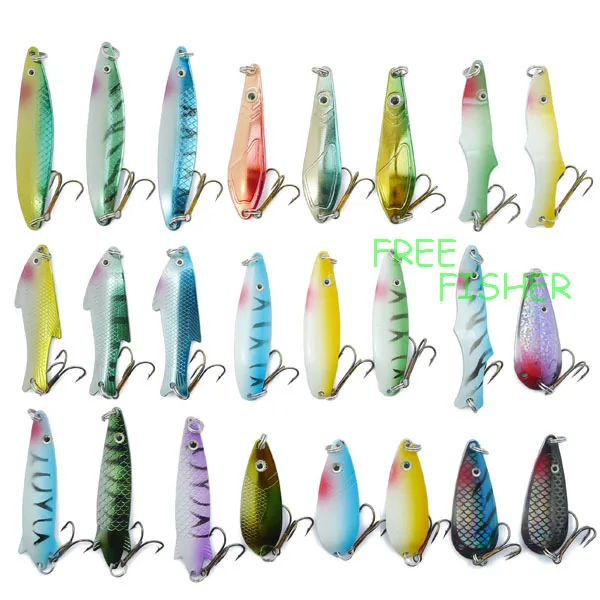 

24 spinner super new fishing lure pike salmon bass T8 Free Fisher