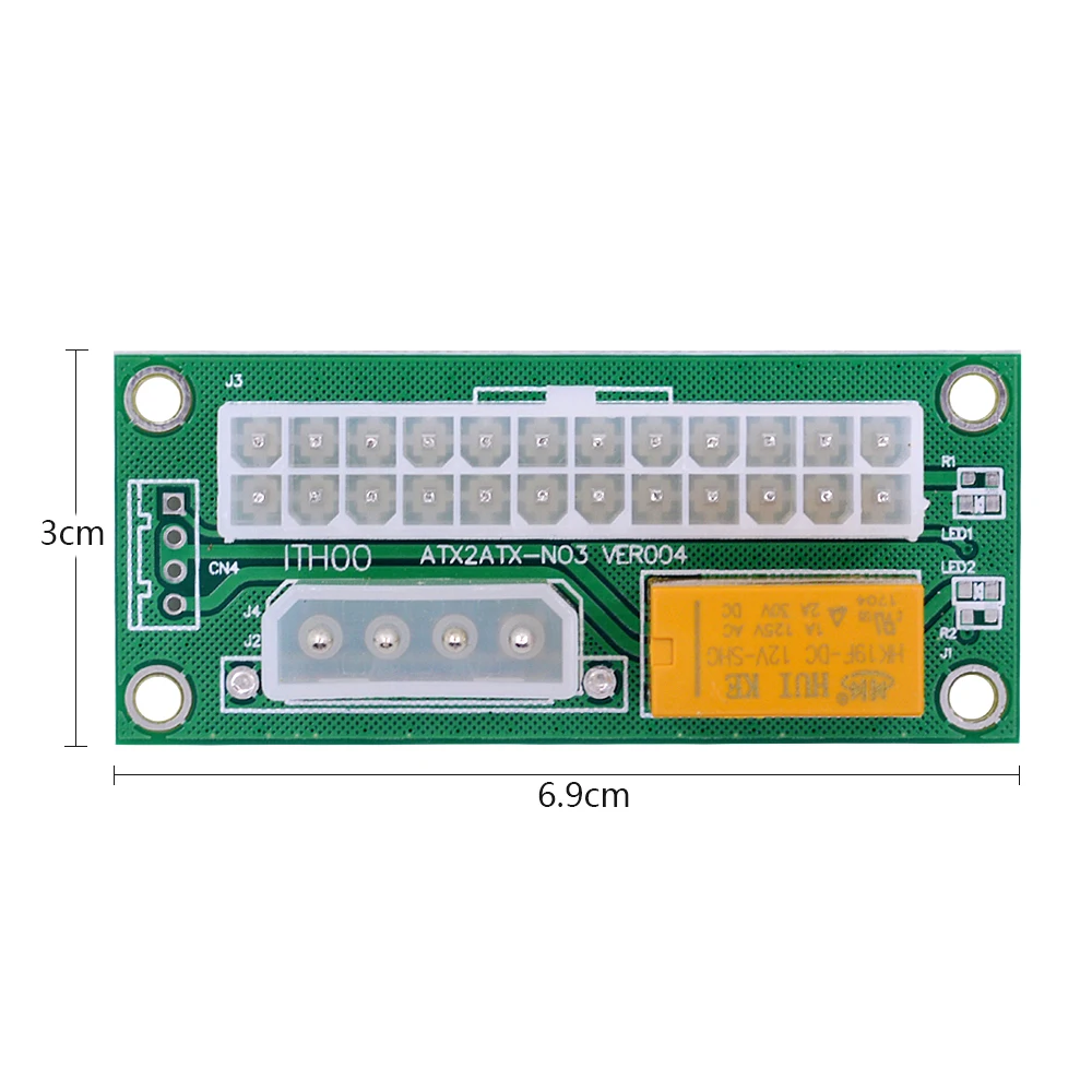 CHIPAL Dual PSU Adapter 4Pin to 24Pin Sync Synchronous Starter ADD2PSU Card ATX Power Supply for Bitcoin Litecoin Miner Mining |