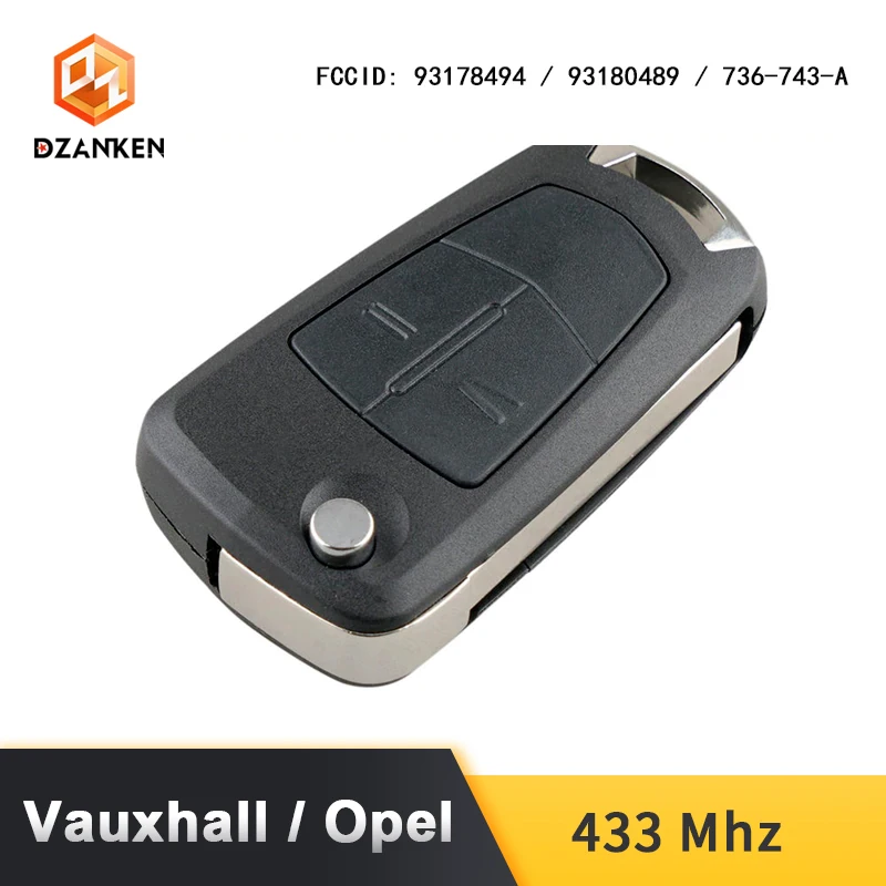 Чехол для дистанционного ключа автомобиля Opel Astra H Zafira B/Vauxhall С чипом транспондера