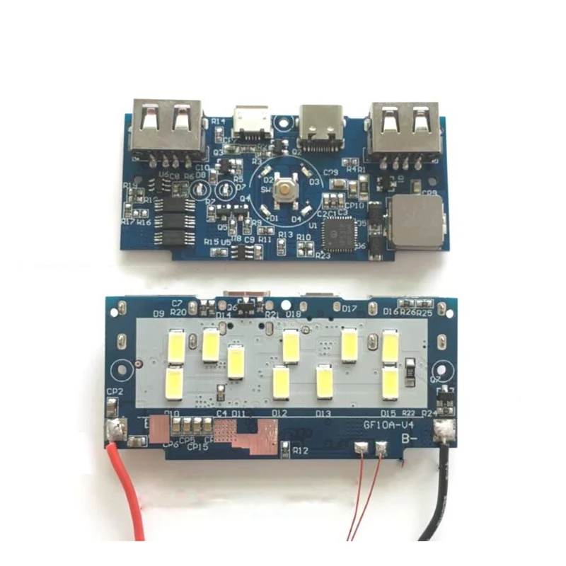 QC3.0 мобильный Мощность Банка DIY Наборы 5S Батарея двусторонней Quick Charge основа qc2.0