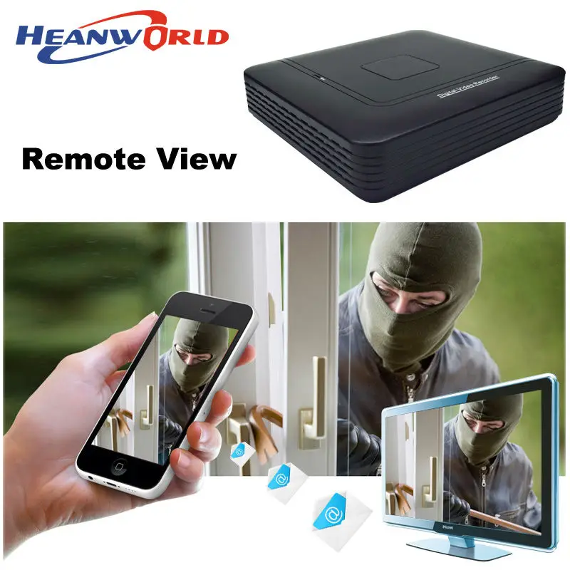 Heanworld 4CH POE NVR HD 1080P сетевой видеорегистратор 2.0MP CCTV система видеонаблюдения видео