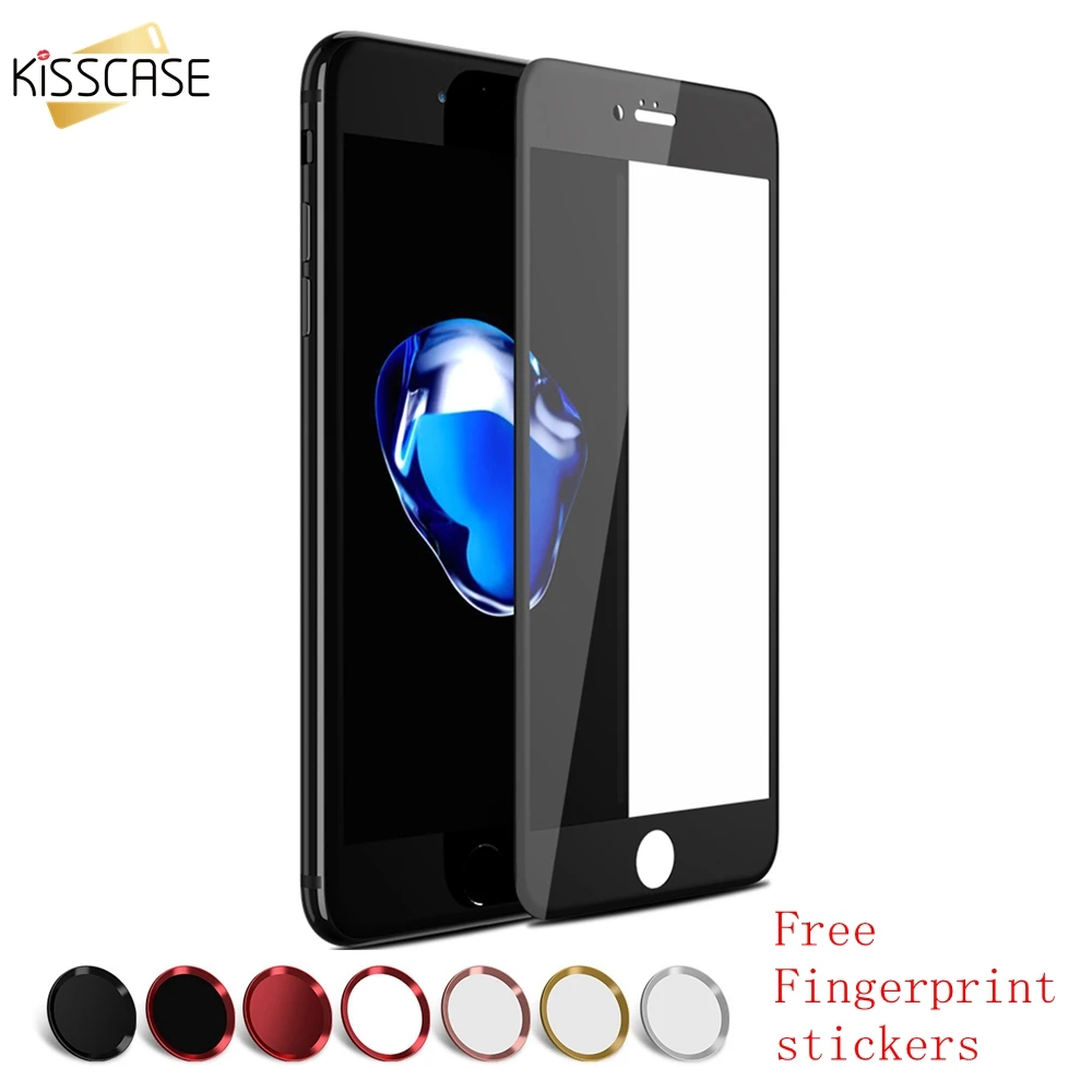 Kisscase Стекло Защитные плёнки для iPhone 7 Plus Ultra Slim полный охват телефон защитная