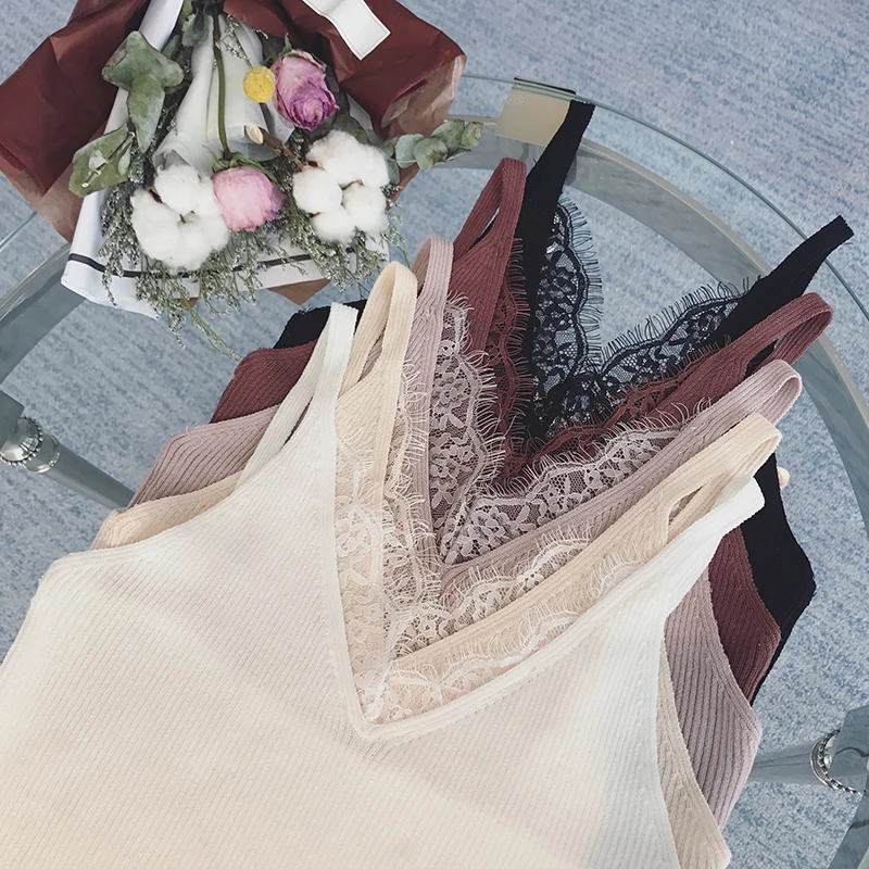 Блузка женская кружевная с треугольным вырезом 2019 | Женская одежда