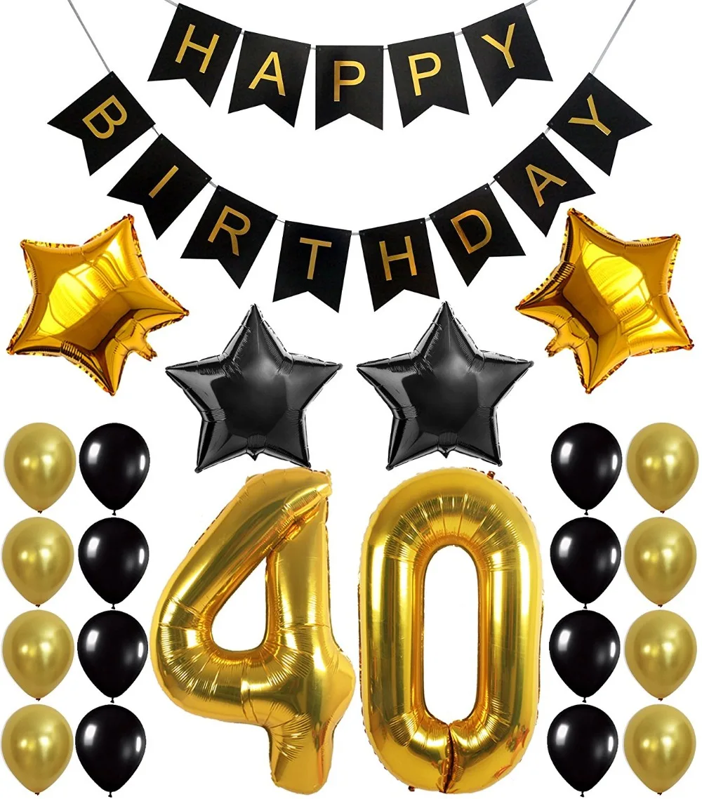 

40 Inch Foil Balloon Suit Decorated Wedding Party Birthday Party Balloons Hot Sell Of 40 Years Old