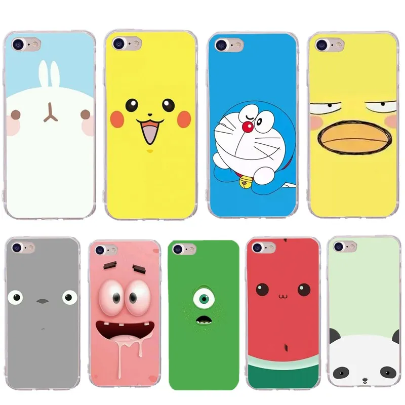 Чехол с милым мультяшным рисунком для iphone 7 8 Plus X Doreamon панда милый чехол животными