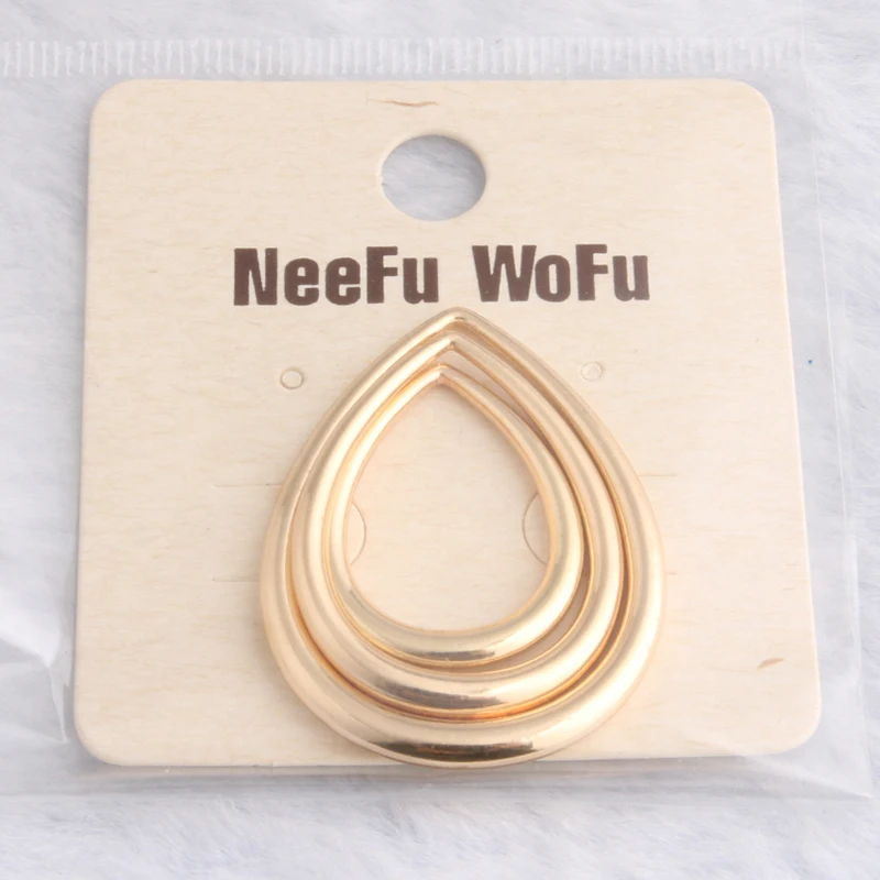 Большие серьги-подвески NeeFu WoFu в форме капли воды висячие серьги из цинкового