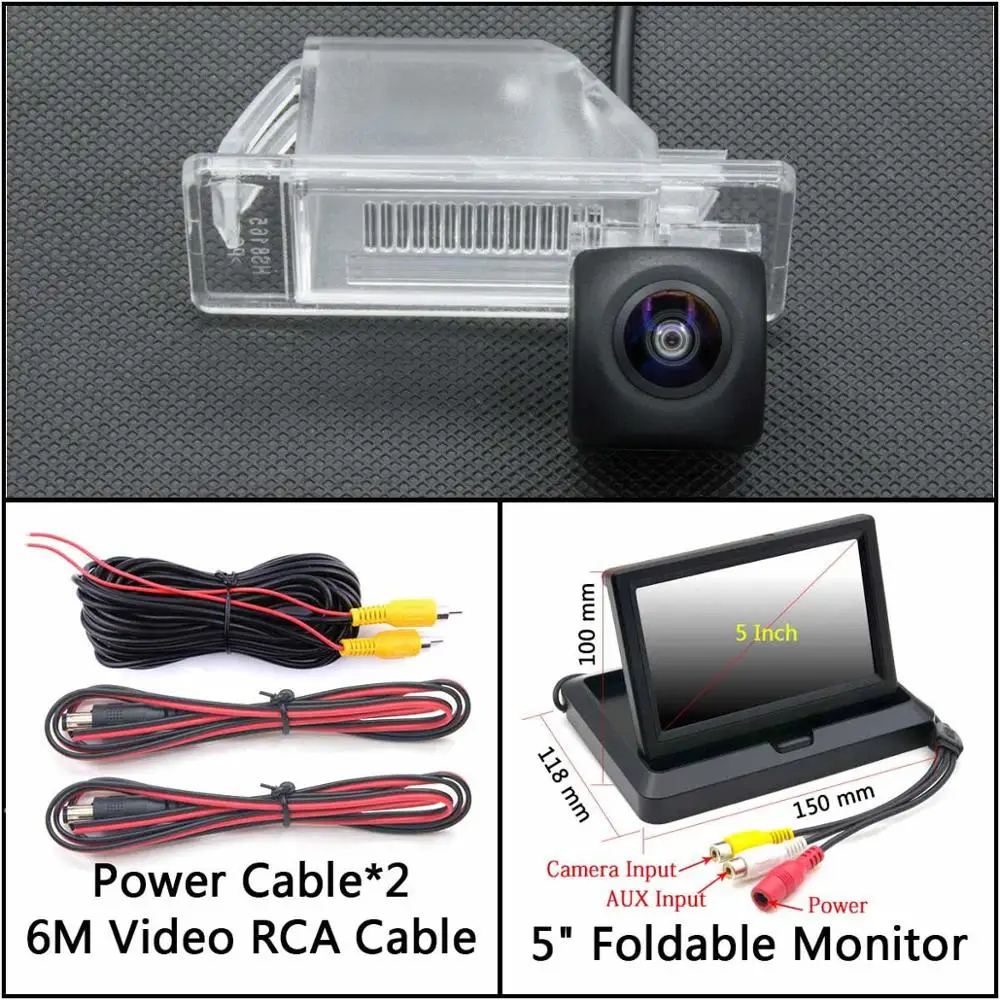 Cam N 5 inch Fold 175 градусов HD камера заднего вида для Nissan X-Trail XTrail X Trail Qashqai Rogue Sport NV200 Kicks для Infiniti Q50 автомобиля - Название цвета: Cam N 5 inch Fold