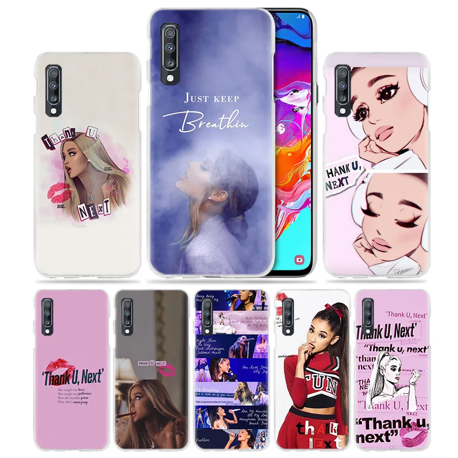 Благодарим Вас следующий Ариана Гранде чехол для samsung Galaxy M40 A50 A80 A70 A60 A40 A30 A20e A10 J4 J6 плюс J8 жесткий чехол из ПК для телефона