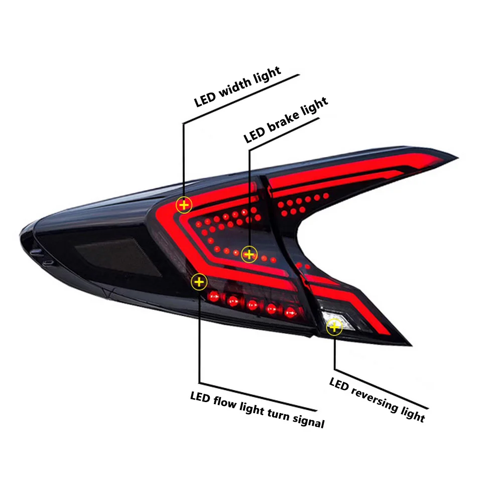 Modified Taillight Assembly Decorative LED Streamer Turn Signal Brake Light Indicator Width Lamp For CHR Takizawa | Автомобили и