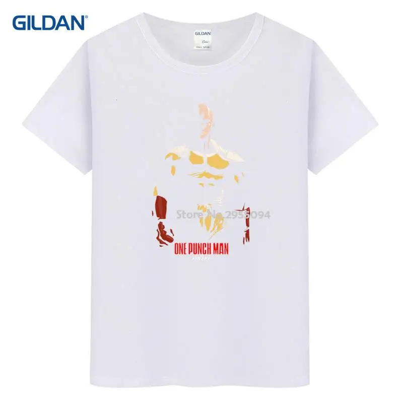 Мужская хлопковая футболка 2017 один удар человек Вдохновленный Сайтама герой