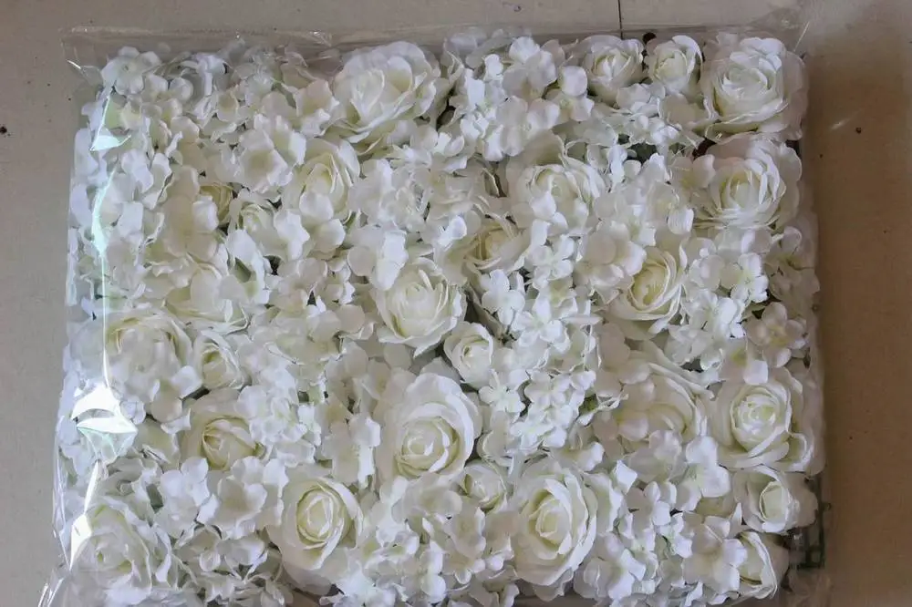 10pcs white SPR 10 шт/партия искусственная Шелковая Роза цветок стены 10 цветов Свадебный фон газон/столб цветок дорога свинцовый домашний рынок украшения - Цвет: 10pcs white