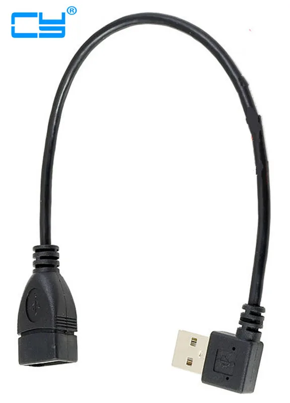 Удлинительный Кабель USB 2 0 A M/F male female с прямым углом поворота м 90 градусов 20 см|angle