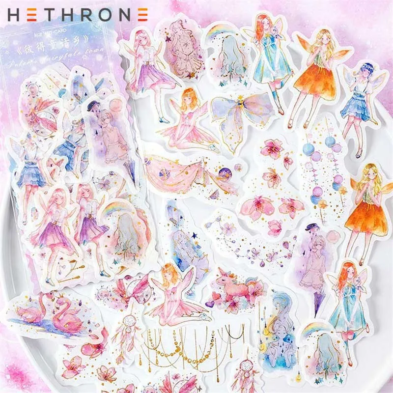 Hethrone 60 шт Сказочный эльф акварельный стикер канцелярский бумажный журнал DIY фото