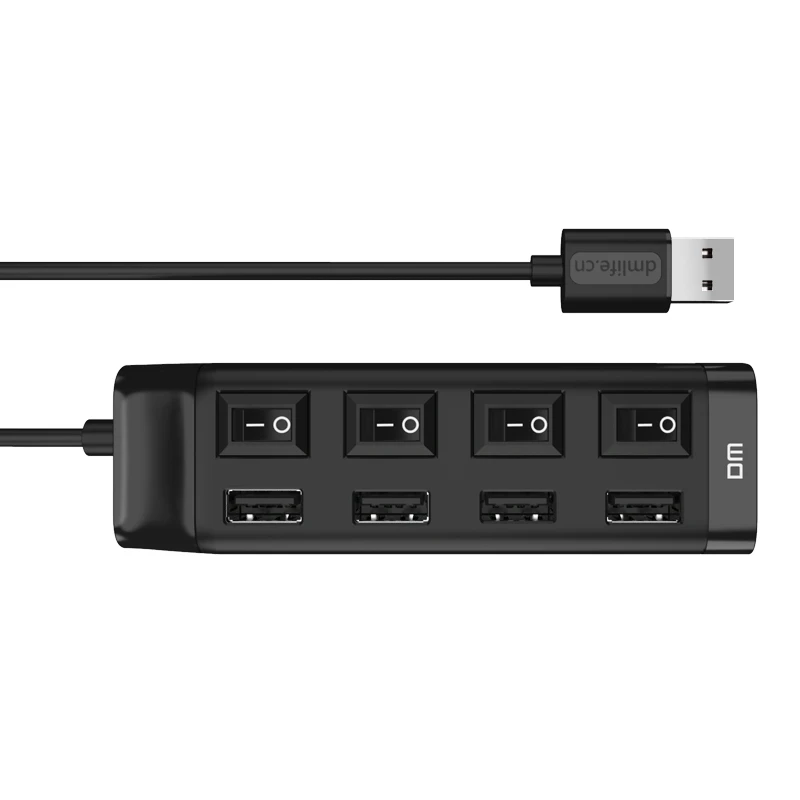 4-портовый микро USB концентратор 2 0 высокоскоростной разветвитель 480mbps с