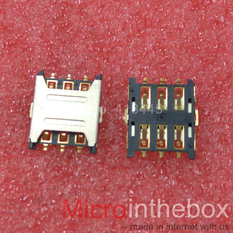 100pcslot nano sim card connector holder tray socket sim connector factory 6 pins for wearable device smart device free global shipping
