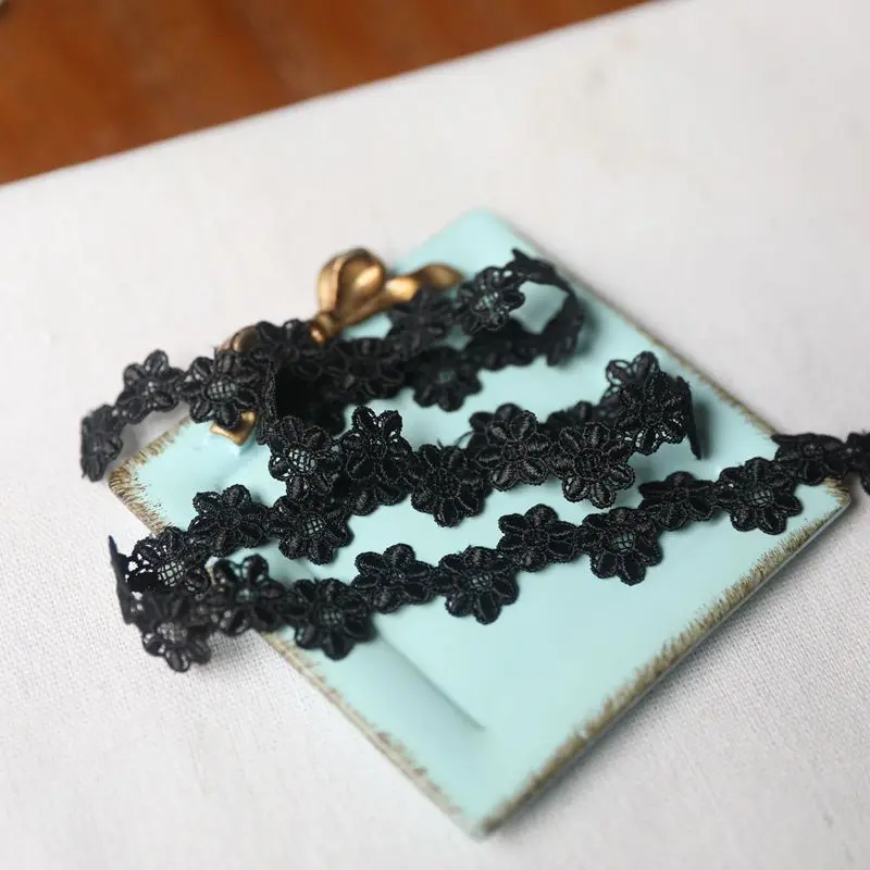 Горячая Распродажа мелкие водорастворимые кружева обрезают боковые части 2 см