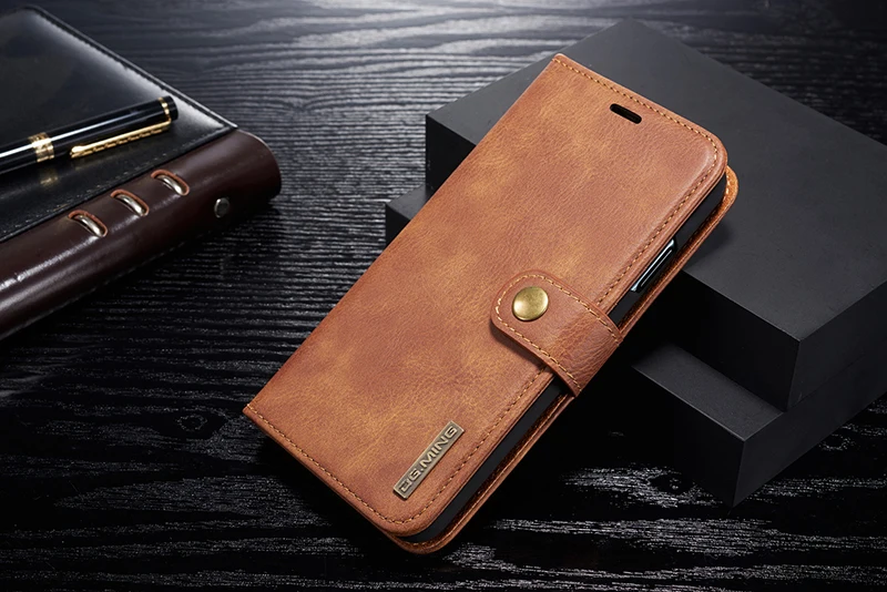 Роскошный чехол из натуральной кожи для Apple IPhone X XS 6S 7 8 Plus SE 11 Pro Max XR откидной Магнитный чехол-бумажник для телефона съёмный корпус